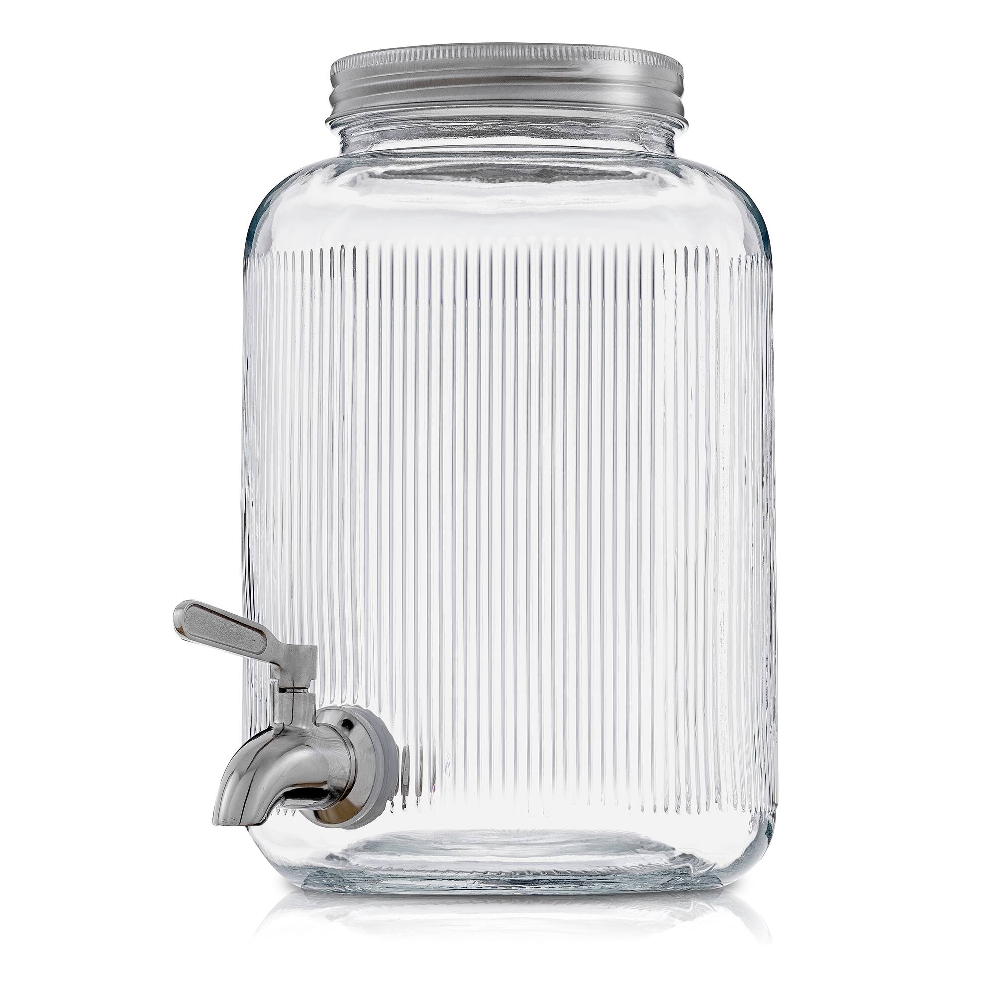 JoyJolt® 1 gal. Glass Fluted Drink Dispenser